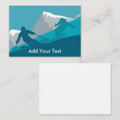 Alpine Skiers Freestyle Ski Mitteilungskarte (Vorne/Hinten)