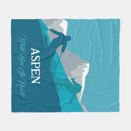  Alpine Skiing Personalized  Fleecedecke (Vorderseite (Horizontal))