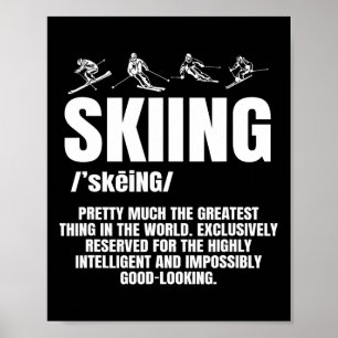 Alpine Skiloipe Abfahrtsskifahren Skifahrer Sport  Poster