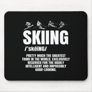 Alpine Skipiste Abfahrtsskifahren Skifahrer Sport Mousepad