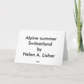 Alpine summer in Switzerland Feiertagskarte (Rückseite)