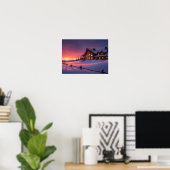 Alpine Sunset Lodge Gemütlicher Winter Poster (Heimbüro)