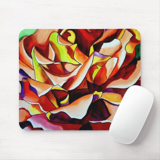 Alpine Sunset Rose Blume Mousepad (Mit Mouse)