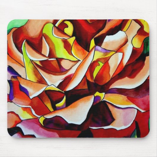 Alpine Sunset Rose Blume Mousepad (Vorne)