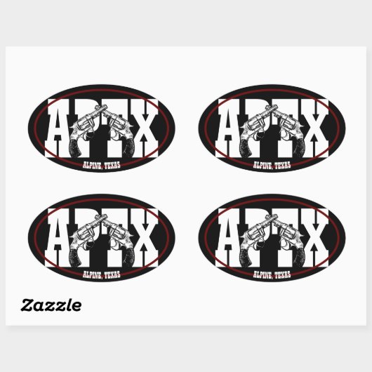 Alpine Texas Vinyl Sticker Oval (Blatt)