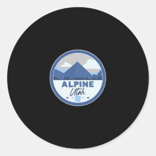 Alpine Utah Ut Berge Abzeichen Wander Souvenir Runder Aufkleber