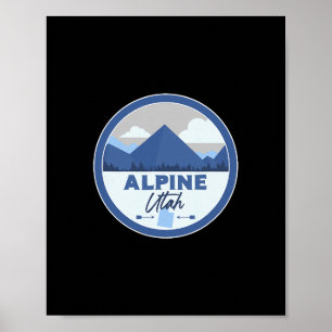 Alpine Utah Ut Berge Dge Wandern Souvenir Poster