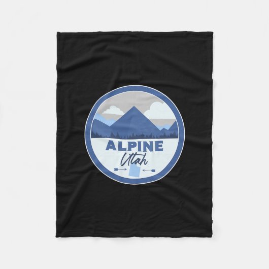 Alpine Utah Ut Mountains Dge Hiking Souvenir Fleecedecke (Vorderseite)
