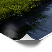 Alpine Valley Stream Green Meadows Snowy Peaks Poster (Ecke)