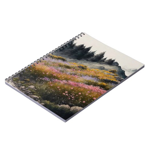 Alpine Wiesen Kunst Notizblock (Linke Seite)