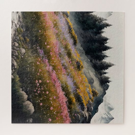 Alpine Wiesen Kunst Puzzle (Horizontal)