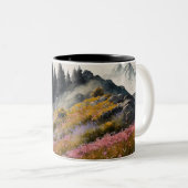 Alpine Wiesen Kunst Zweifarbige Tasse (VorderseiteRechts)