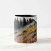 Alpine Wiesen Kunst Zweifarbige Tasse (Mittel)