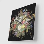 Alpine Wildblume-Blumen Edelweiss Wand-Uhr Quadratische Wanduhr (Winkel)