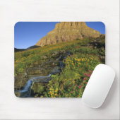 Alpine Wildblumen & Mt Clemens am Logan Pass Mousepad (Mit Mouse)