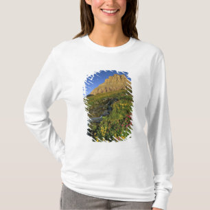 Alpine Wildblumen & Mt Clemens am Logan Pass T-Shirt