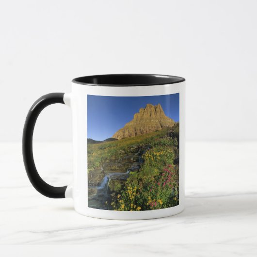 Alpine Wildblumen & Mt Clemens am Logan Pass Tasse (Links)