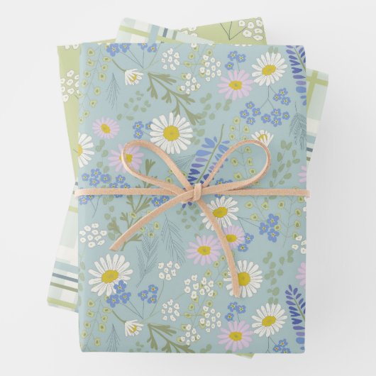 Alpine Wildblumen zur Koordinierung von Geschenkwr Geschenkpapier Set (Beispiel)