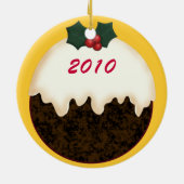 Alpine Ziege Weihnachtsmannmütze Weihnachten Keramikornament (Hinten)