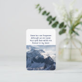 Alpine Zuhause Memorial Pocket Keepake Visitenkarte (Stehend Vorderseite)