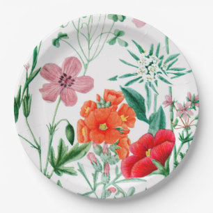 Alpiner Blumen-Garten-Party-Papier-Teller Pappteller