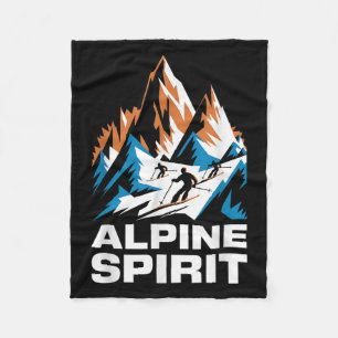 Alpiner Geist Skifahrer Fleecedecke