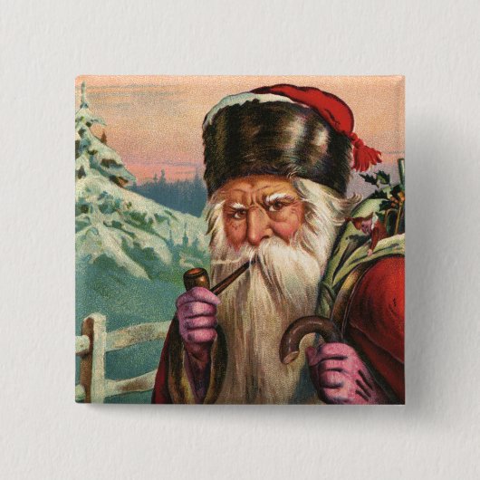 Alpiner Santa Knopf Button (Vorderseite)