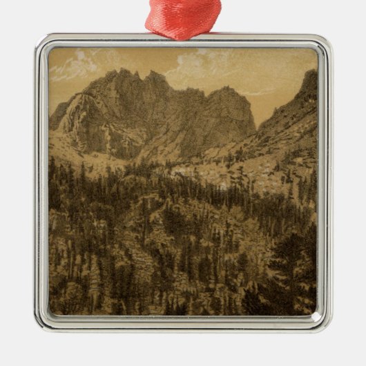 Alpiner See, Sierra Nevada Silbernes Ornament (Vorne)