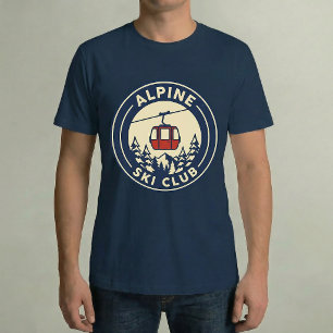 Alpiner Ski Club Vintage Retro Bergabzeichen T-Shirt