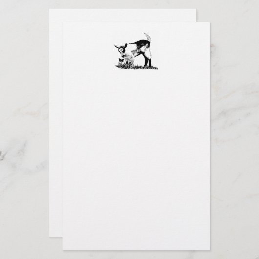 Alpines Kind Briefpapier (Vorne/Hinten)