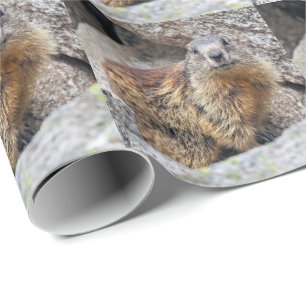 Alpines Marmot Wrapping Paper Geschenkpapier