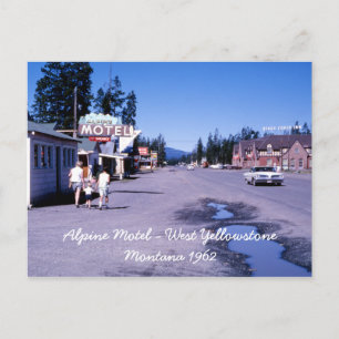 Alpines Motel West Yellowstone Postkarte