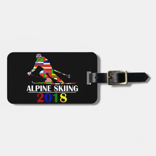 ALPINES SKIFAHREN 2018 GEPÄCKANHÄNGER (Vorderseite horizontal)