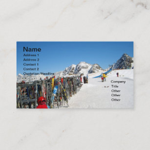 Alpines Skiort, Alpen Österreich Visitenkarte