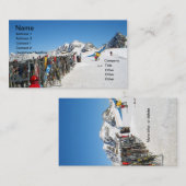 Alpines Skiort, Alpen Österreich Visitenkarte (Vorne/Hinten)