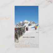 Alpines Skiort, Alpen Österreich Visitenkarte (Rückseite)