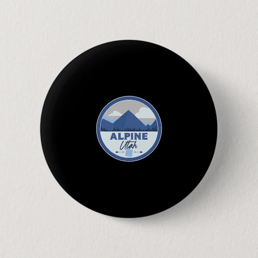 Alpines Utah Ut Berge Abzeichen Wander Souvenir Button (Vorderseite)