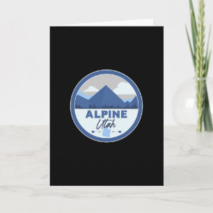 Alpines Utah Ut Berge Abzeichen Wander Souvenir Karte