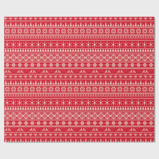 Alpines Weihnachtspullover-Mustersahnepapier Geschenkpapier (Flach)