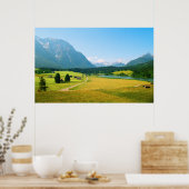 Alpinische Farmland Print Poster (Küche)