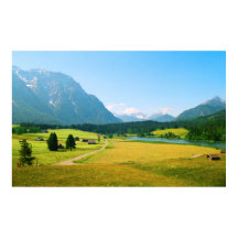 Alpinische Farmland Print
