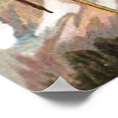 Alpinist klettert auf dem Berg Poster (Ecke)