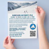 Alpinisten, Wandern und Klettern Advert Flyer (Hand)