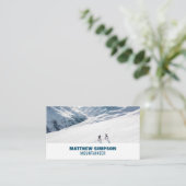 Alpinisten, Wandern und Klettern Visitenkarte (Stehend Vorderseite)