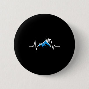 Alpinski-Herzschlag-Ski-Enthusiast Alpinski Button