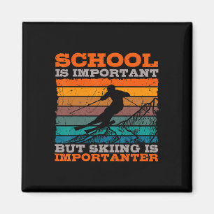 Alpinski Retro Vintage Schulslope Abfahrtsskifahre Magnet
