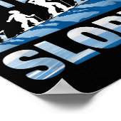 Alpinskifahren auf den Pisten Poster (Ecke)