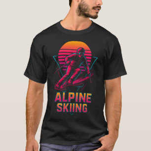 Alpinskifahren Retro T-Shirt