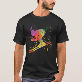 Alpinskifahrer Wintersport Skilanglauf T-Shirt