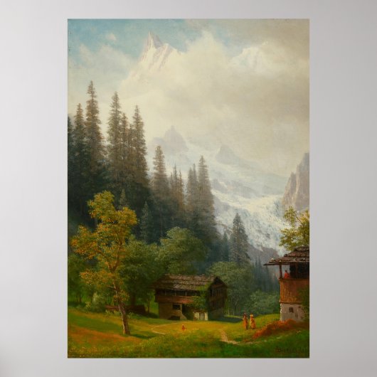 Alpinszene von Albert Bierstadt Poster (Vorne)